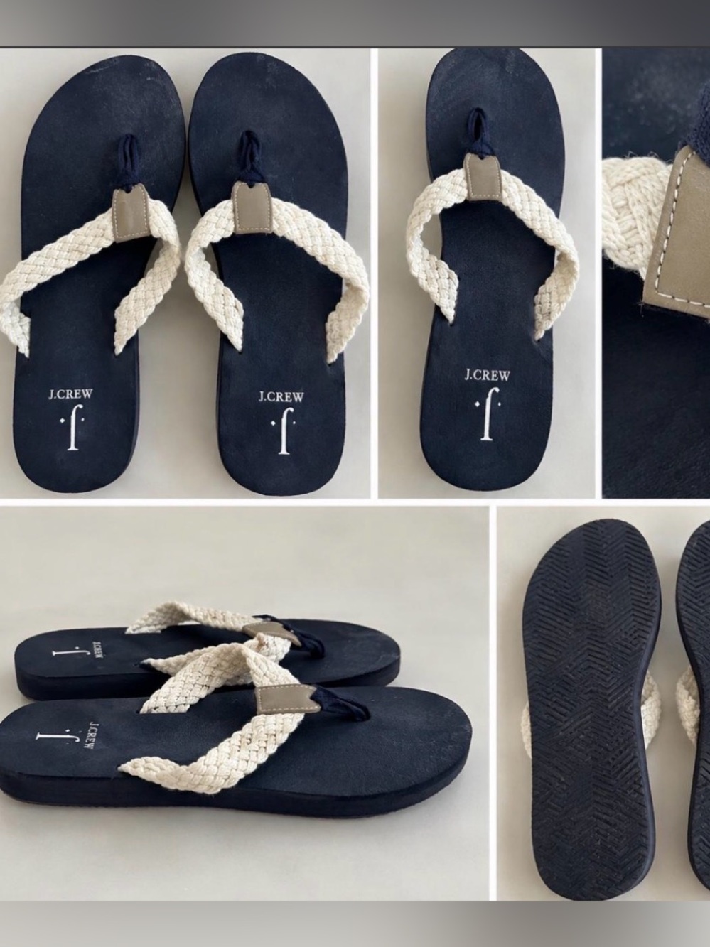 J.Crew Women's Navy and Blue Flipflop